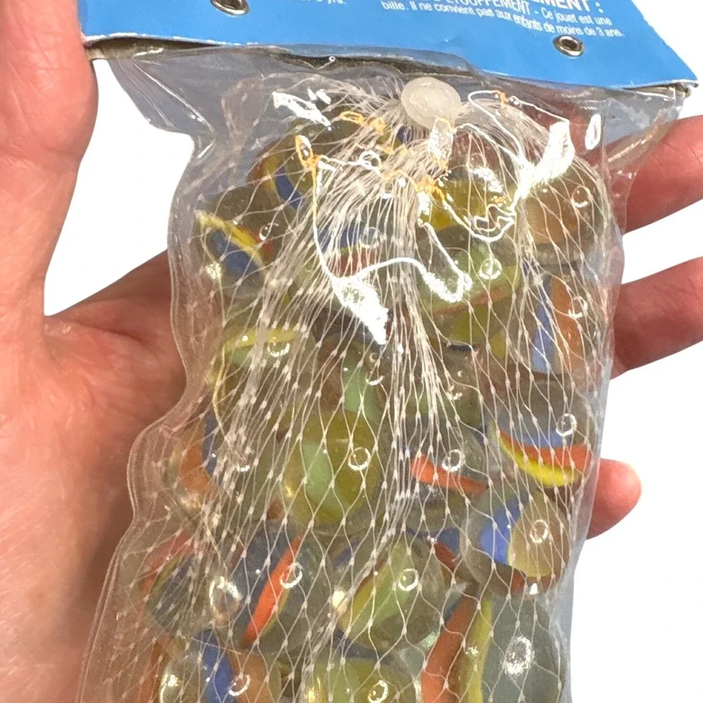 50 Glass Marbles Set with Shooter Cats Eye Multi-Color Greenbrier International